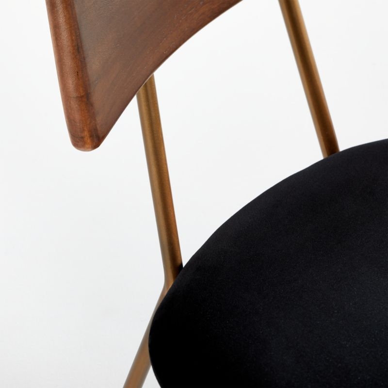 Neil Black Velvet Dining Chair - Image 5