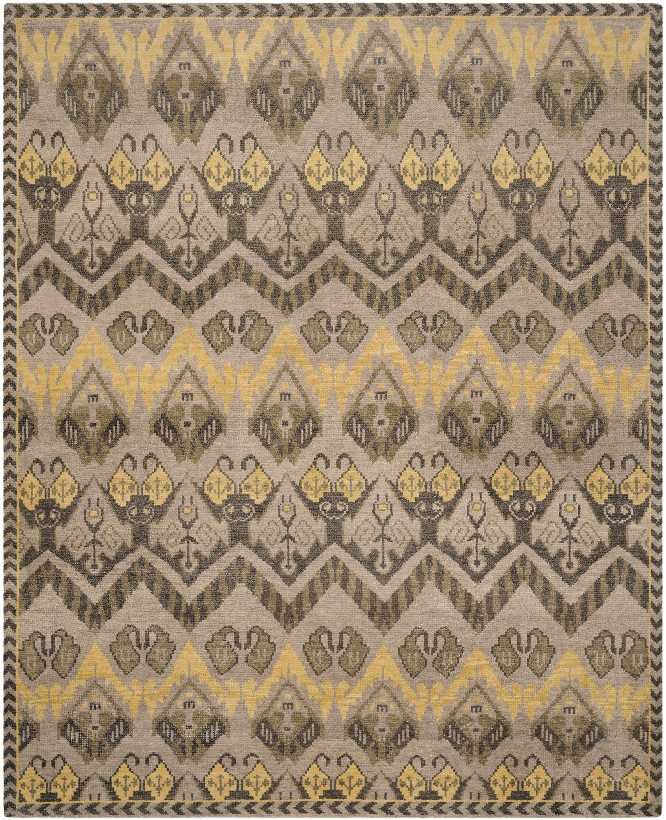 Arlo Home Hand Knotted Area Rug, KNY656A, Gold/Beige,  8' X 10' - Image 0