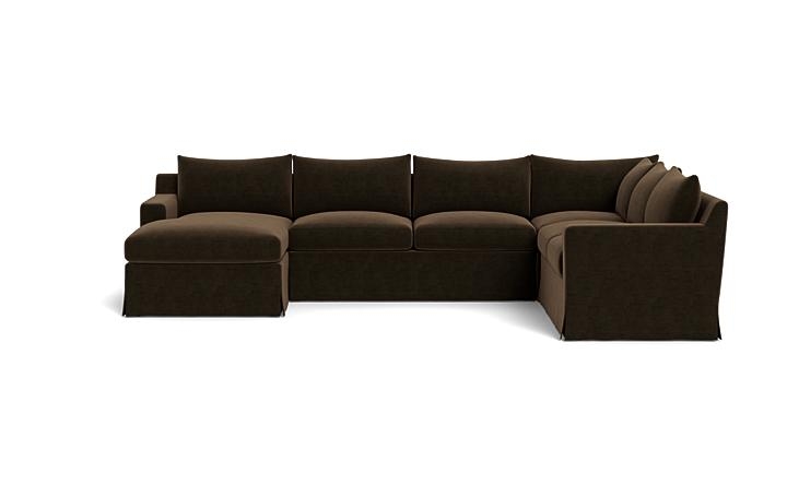 Sloan Slipcovered 4-Piece Corner Sectional Sofa with Left Chaise - Image 0