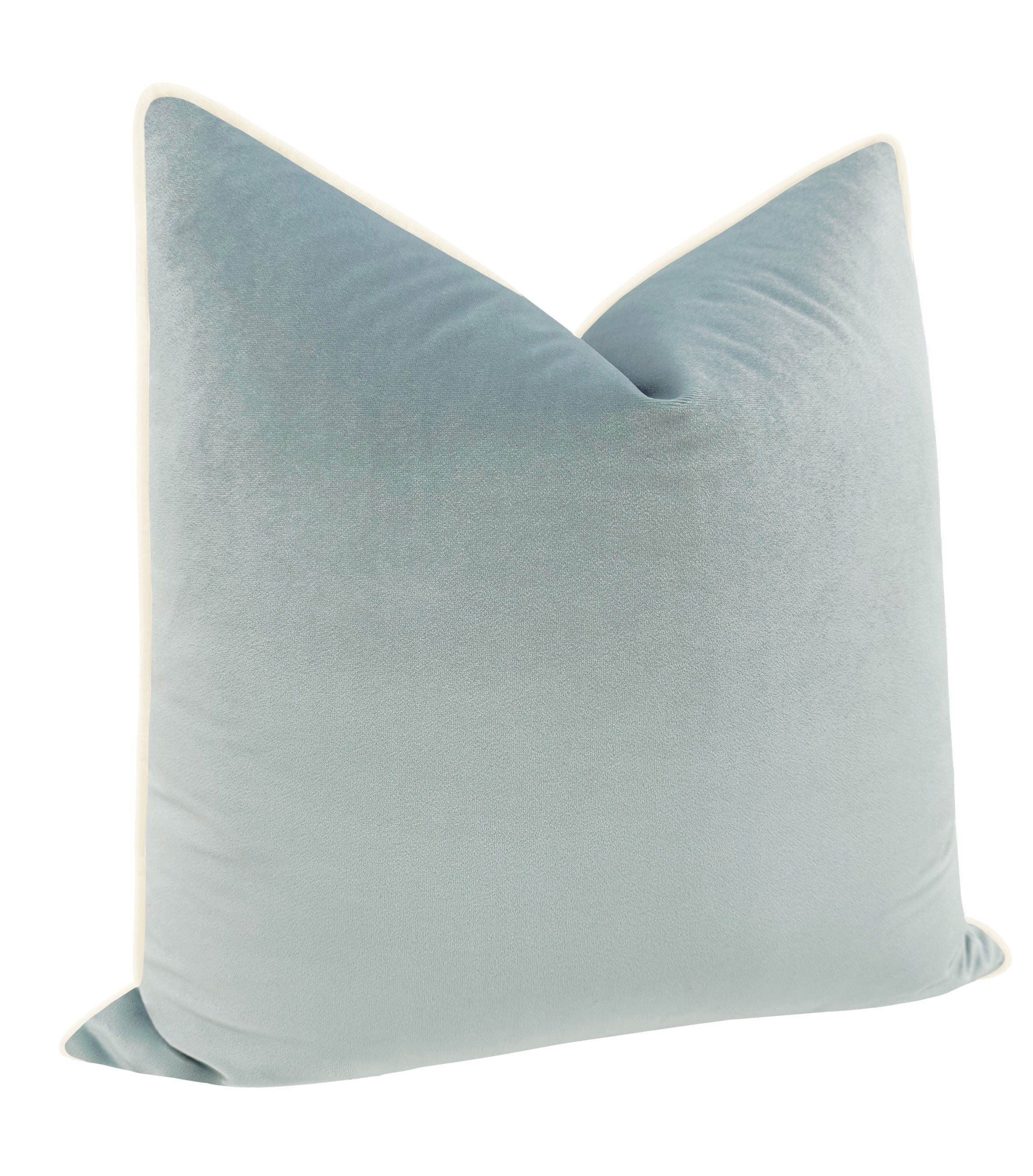 MELROSE VELVET // MIST + VELVET CORDING - 20" X 20" / SELF CORDING - Image 3