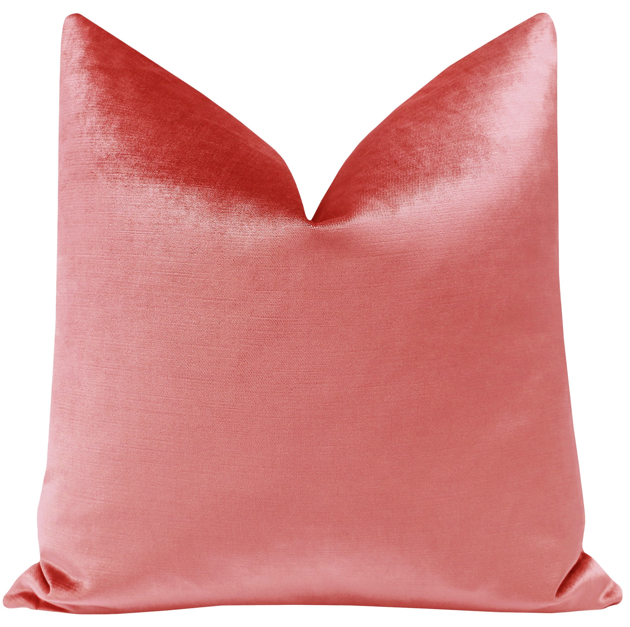 FAUX SILK VELVET // FLAMINGO - 20" X 26" STANDARD SHAM - Image 0