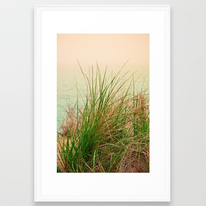 Blissful Beach Morning Framed Art Print by Olivia Joy St.claire - Cozy Home Decor, - Scoop White - LARGE (Gallery)-26x38 - Image 0
