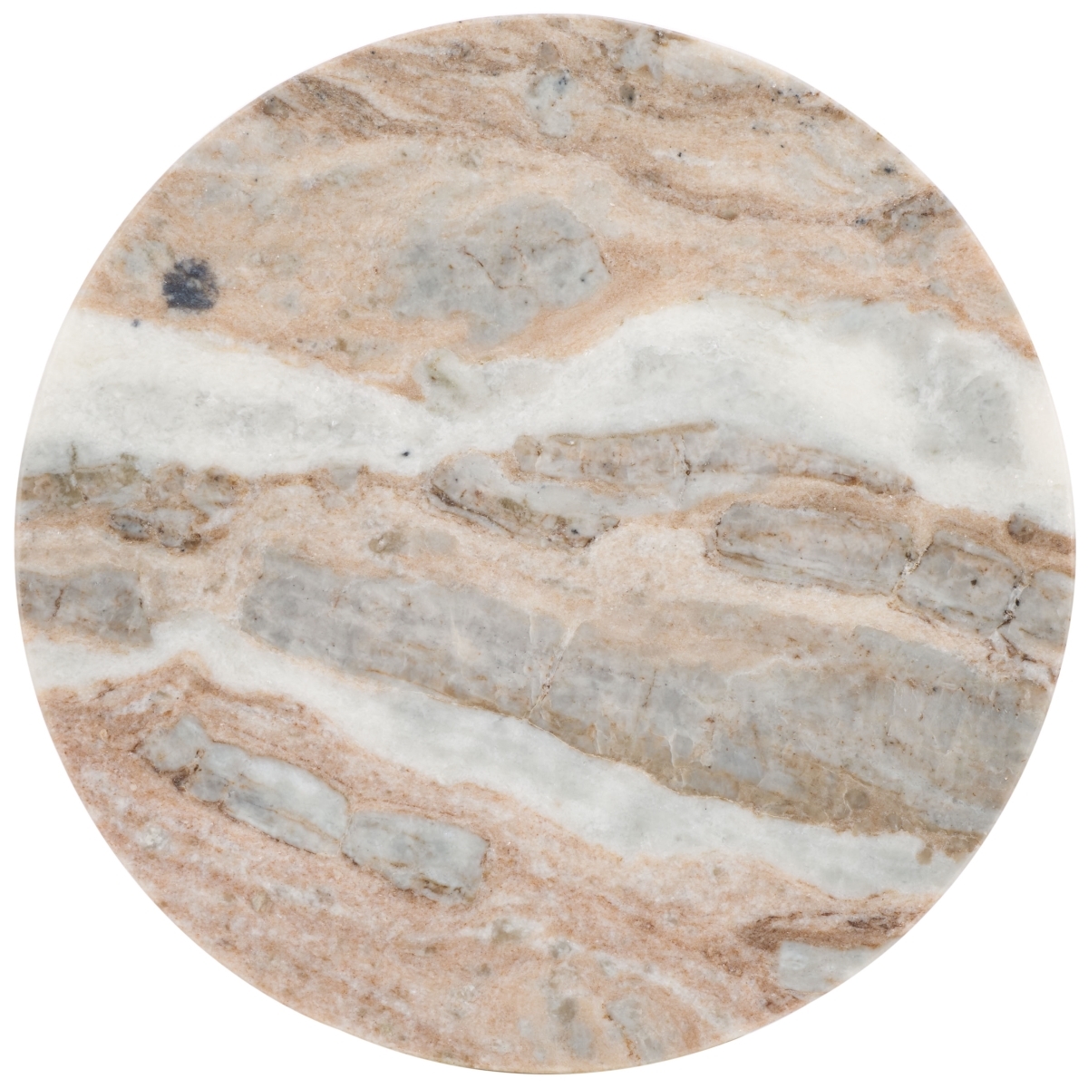 Devlin Marble Drink Table - Brown - Image 4