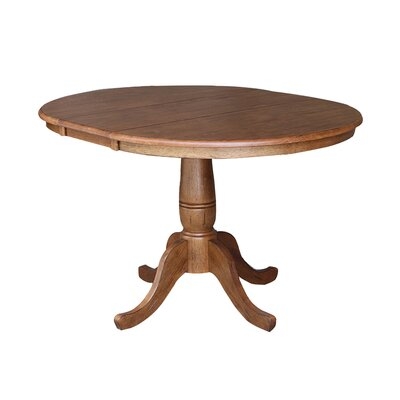 Overbay Extendable Rubberwood Solid Wood Dining Table - Image 0