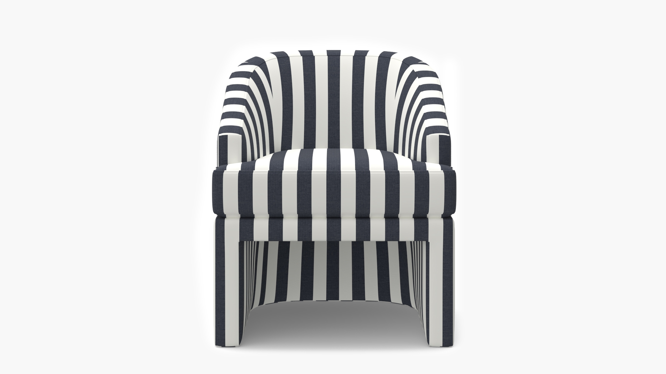Arco Dining Chair, Navy Cabana Stripe - Image 1
