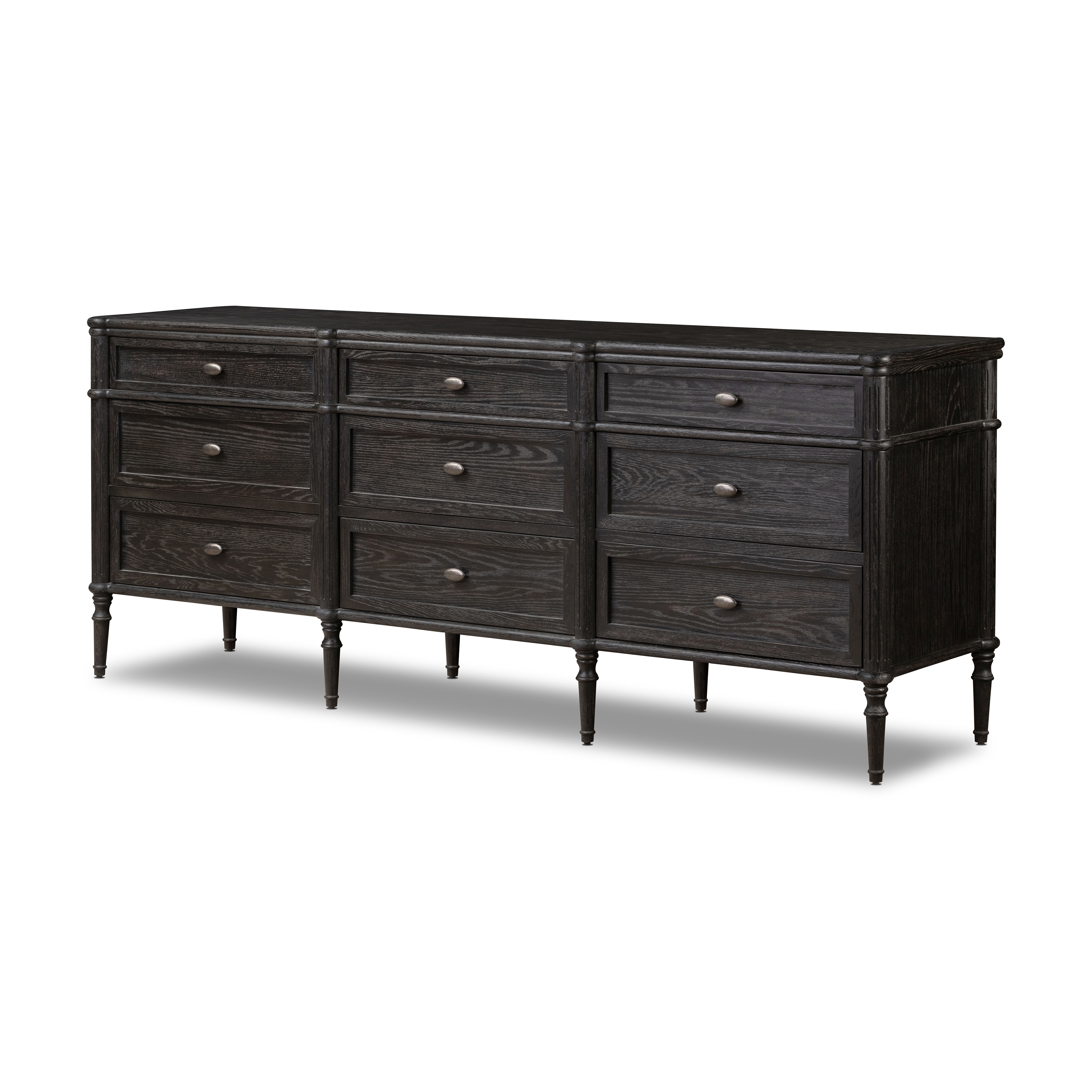 Toulouse 9 Drawer Dresser - Distressed Black - Image 0