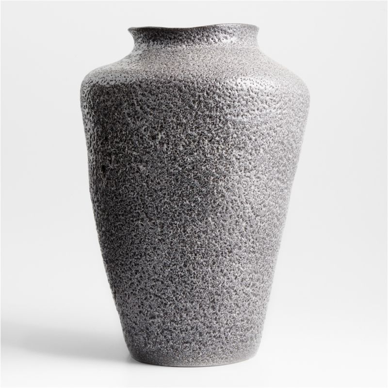 Poe Black Volcanic Glaze Vase 20" - Image 2