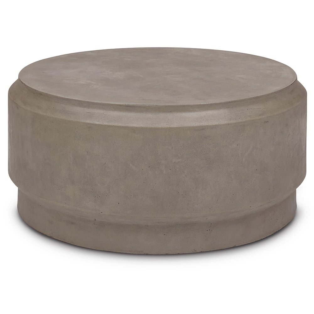 Giovan Industrial Loft Dark Grey Concrete Round Outdoor Coffee Table - Image 0