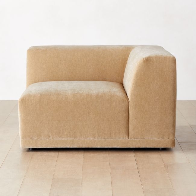 Faible Wheat Performance Velvet Deep Depth Corner Chair - Image 0
