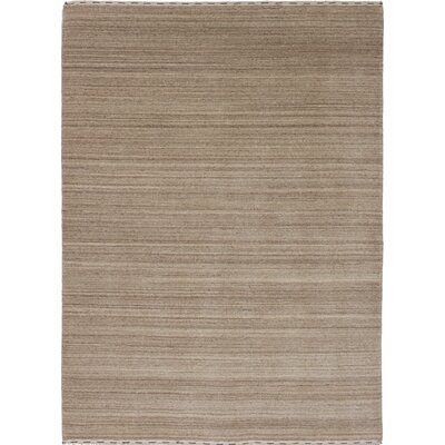 One-of-a-Kind Me?lanie Hand-Knotted 2010s Gabbeh Beige 5' x 6'9" Wool Area Rug - Image 0