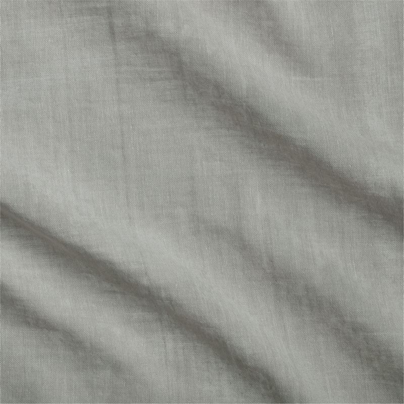 Organic Cotton Double Weave Quiet Grey Sheer Curtain Panel 50 x 108 - Image 6