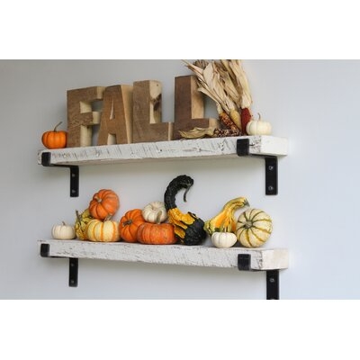 Brennon 2 Piece Solid Wood Accent Shelf with Reclaimed Wood - Image 0