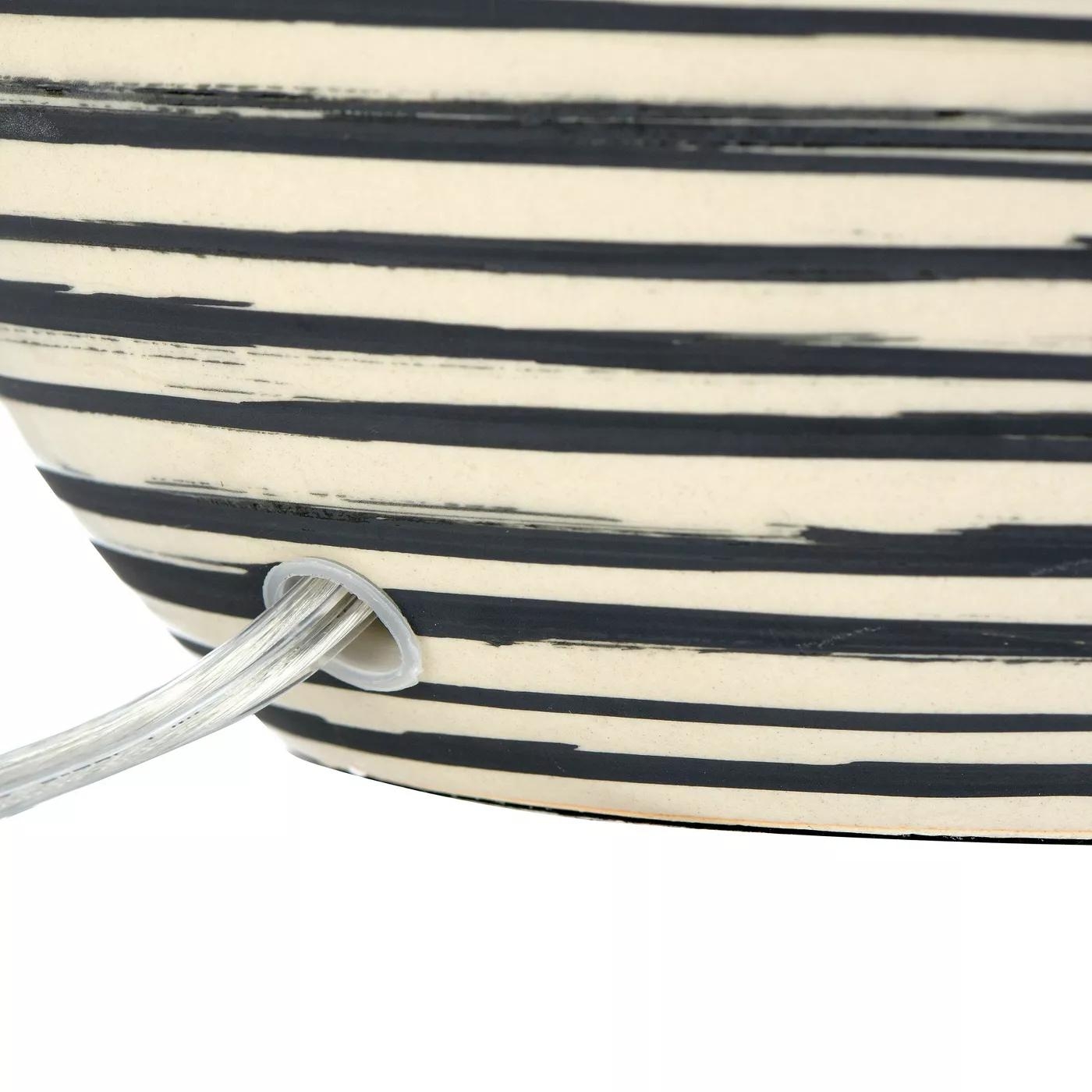 23" Ceramic Textured Striped Table Lamp - Image 5