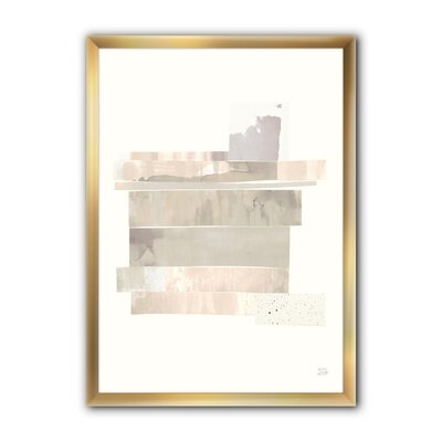 'Geometric Neutral Form II' - Picture Frame Print on Canvas - Image 0
