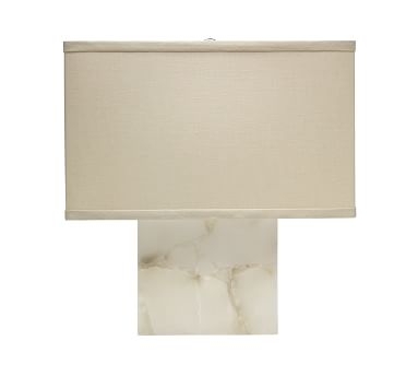 Sierra Madre Alabaster Table Lamp, Small 15.5", White - Image 3