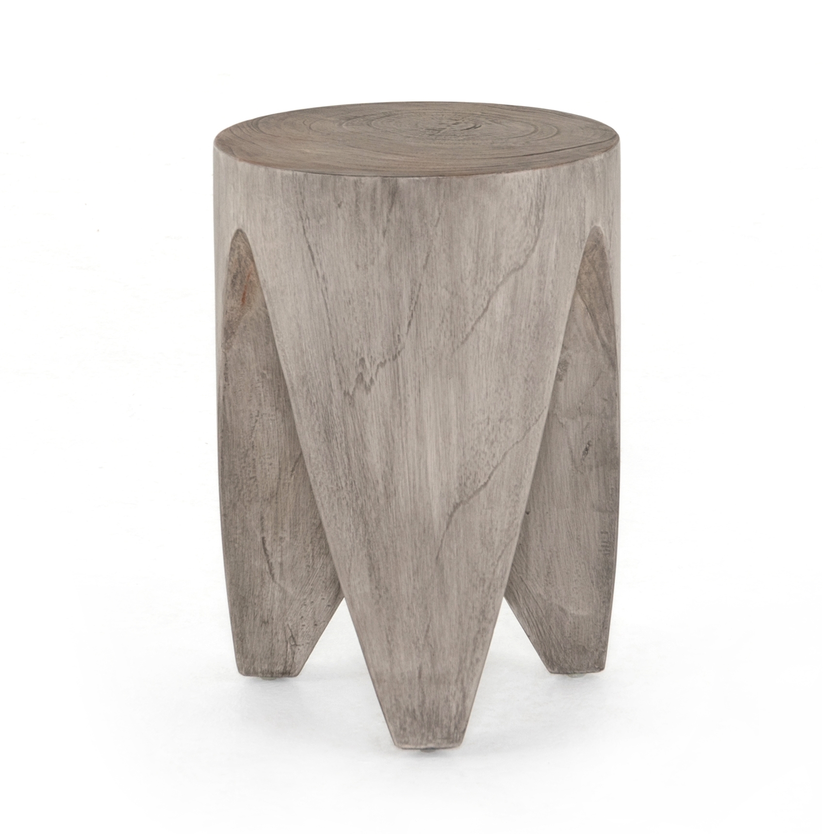 Petros Outdoor End Table - Weathered Grey Teak - Image 0