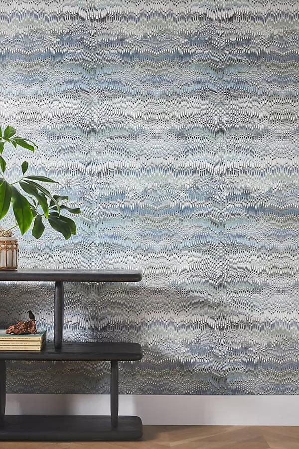 Stonewashed Blue Abstract Wallpaper - Image 0