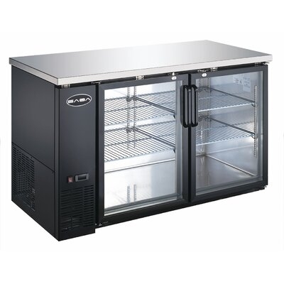 Two Glass Door Back Bar Cooler Stainless Steel Undercounter Refrigerator - Image 0