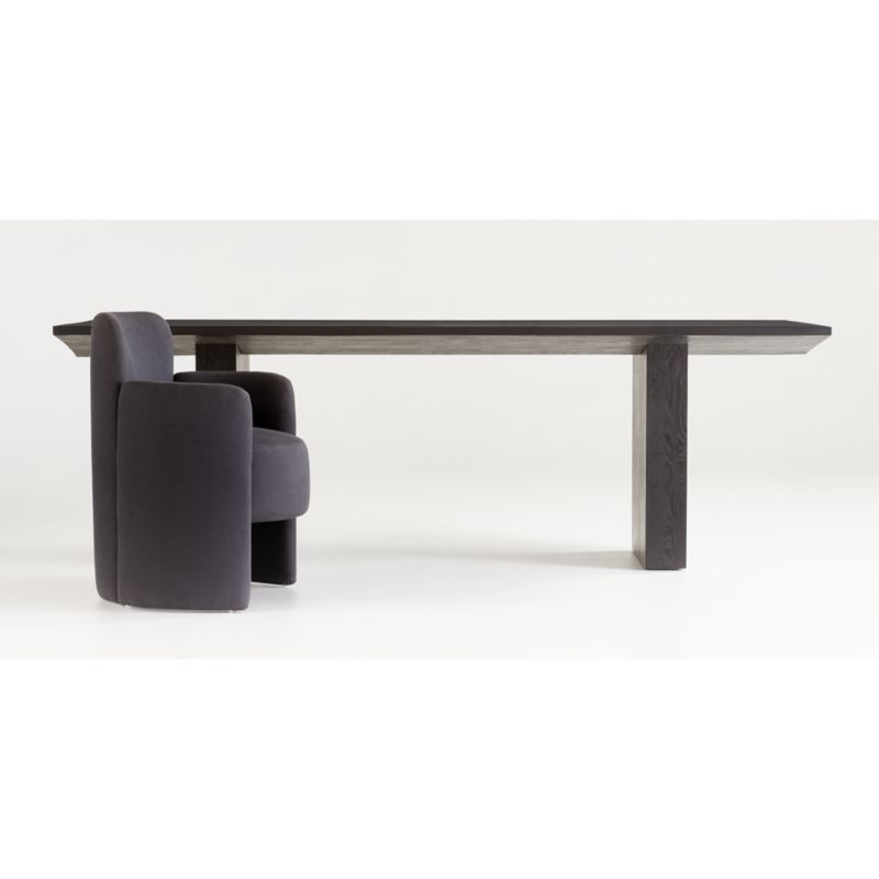 Van Charcoal Brown Wood Dining Table by Leanne Ford - Image 6