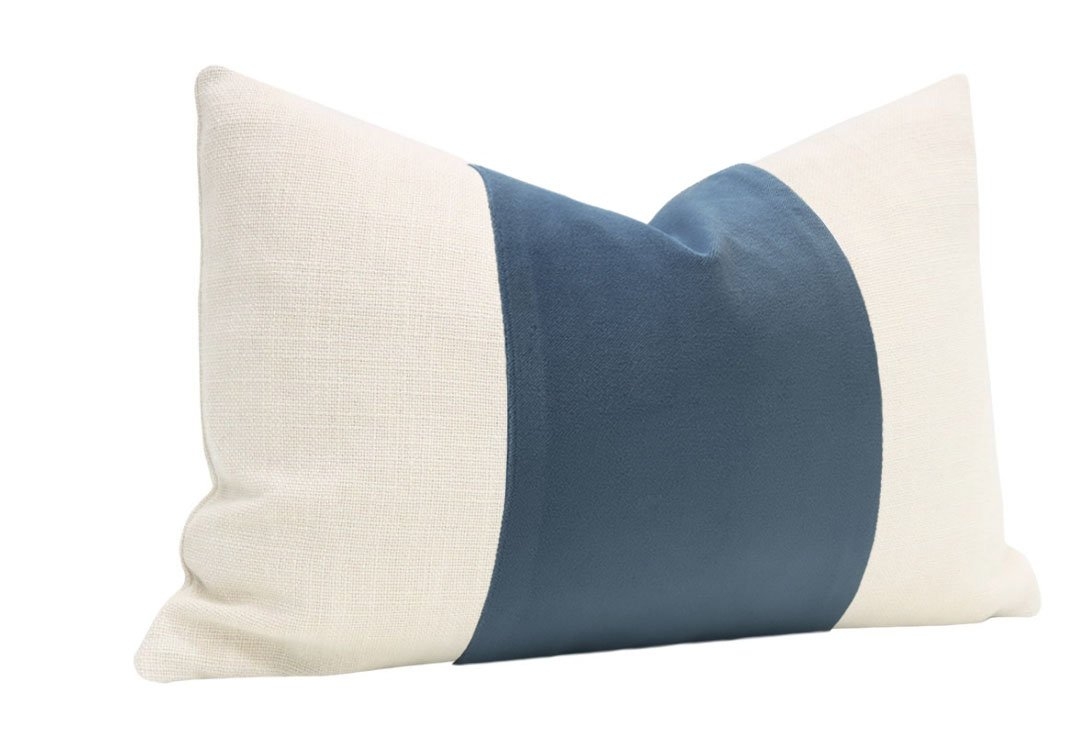 The Little Lumbar :: PANEL Classic Velvet // Heritage Blue - 12" X 18" - Image 1
