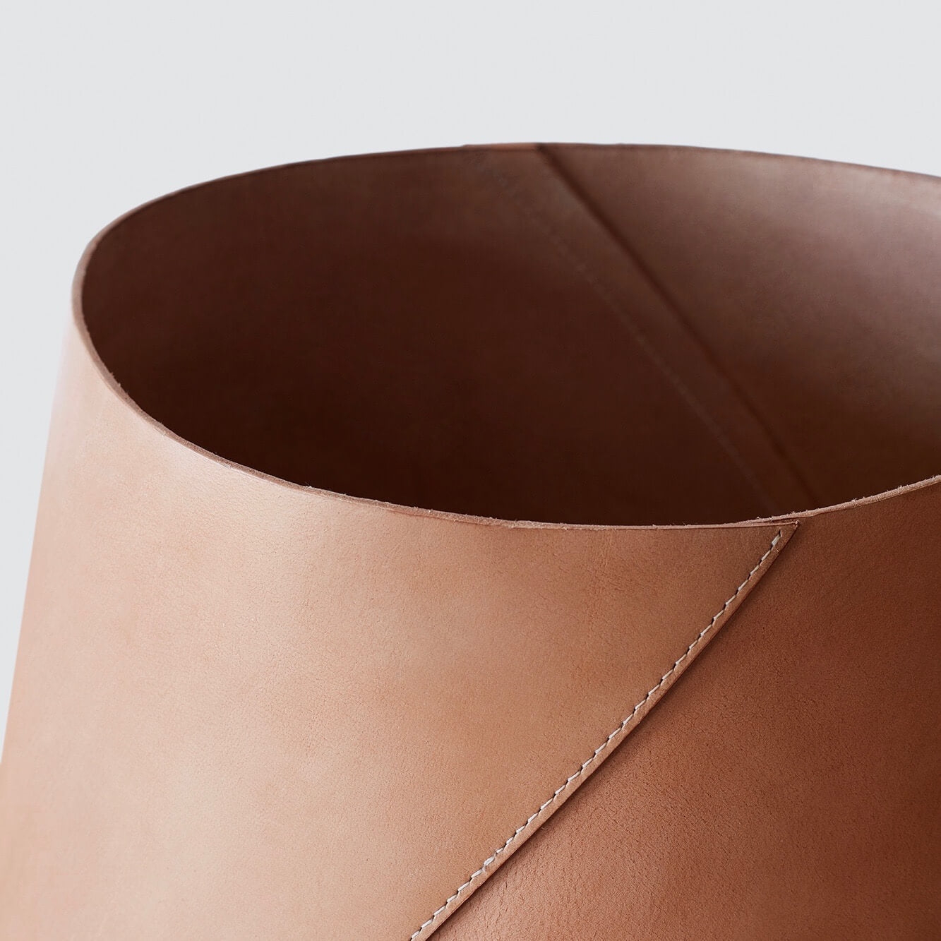 The Citizenry Azad Tall Leather Storage Bins | Medium | Natural - Image 9