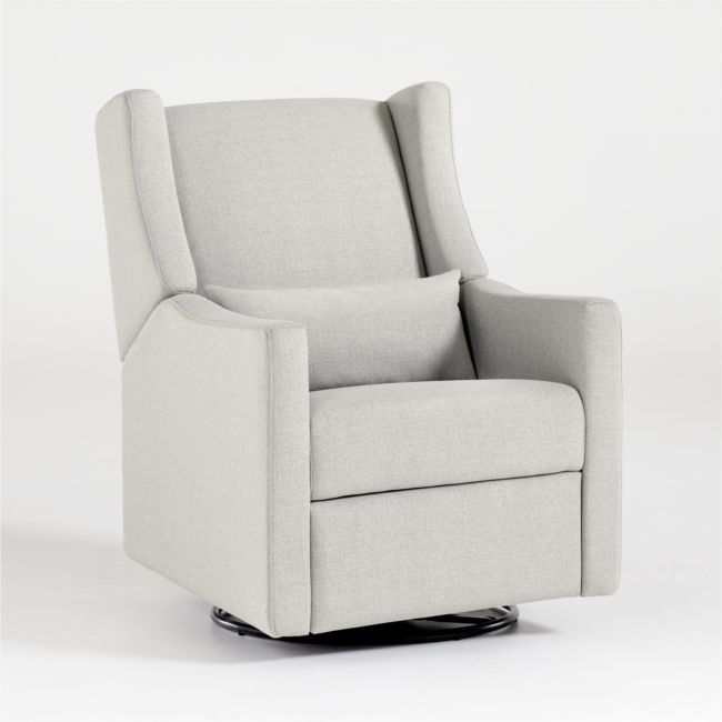 Babyletto Kiwi Gray Power Recliner in Eco-Performance Fabric, Twill - Image 0