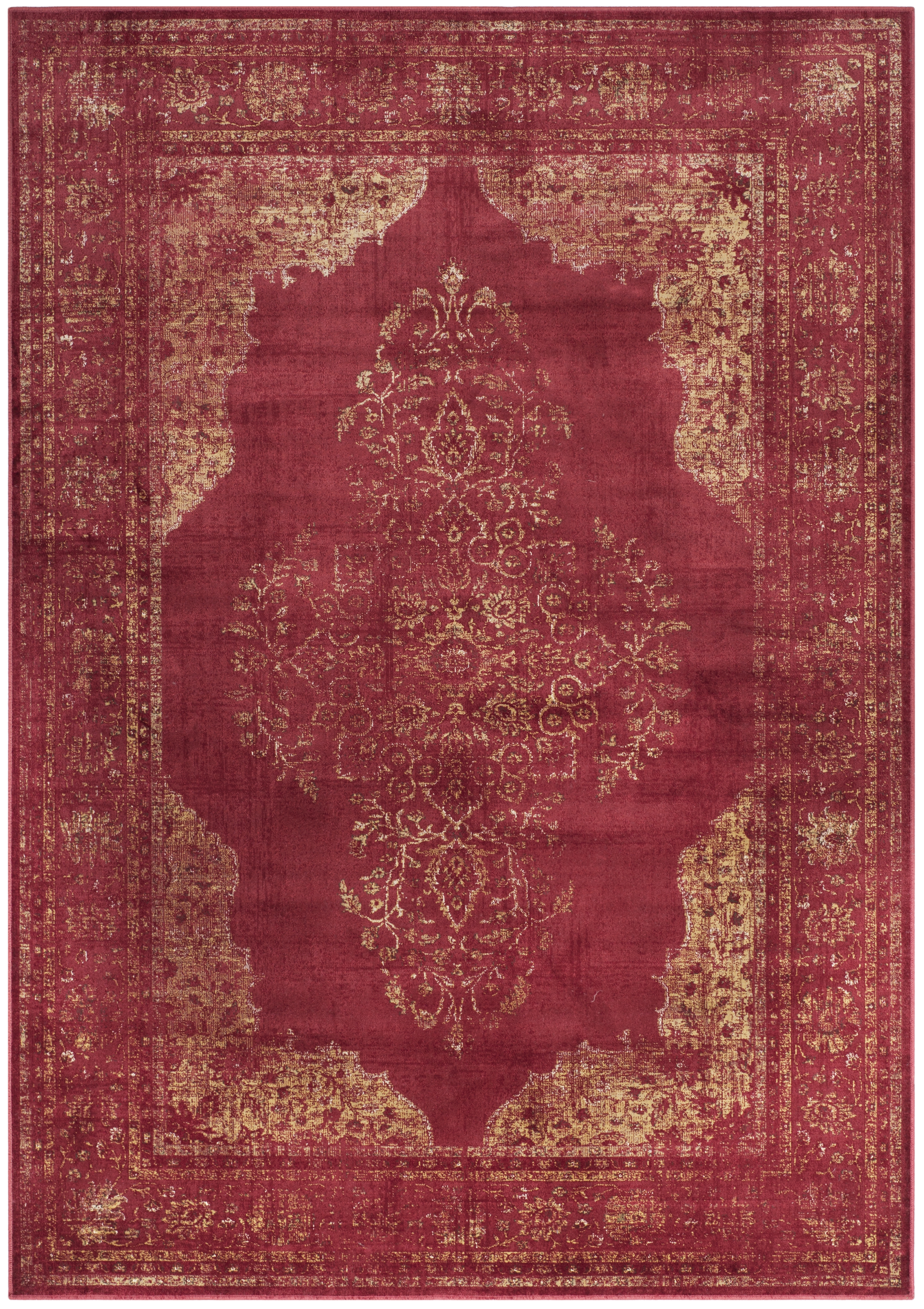 Arlo Home Woven Area Rug, VTG122-6220, Rose,  6' 7" X 9' 2" - Image 0