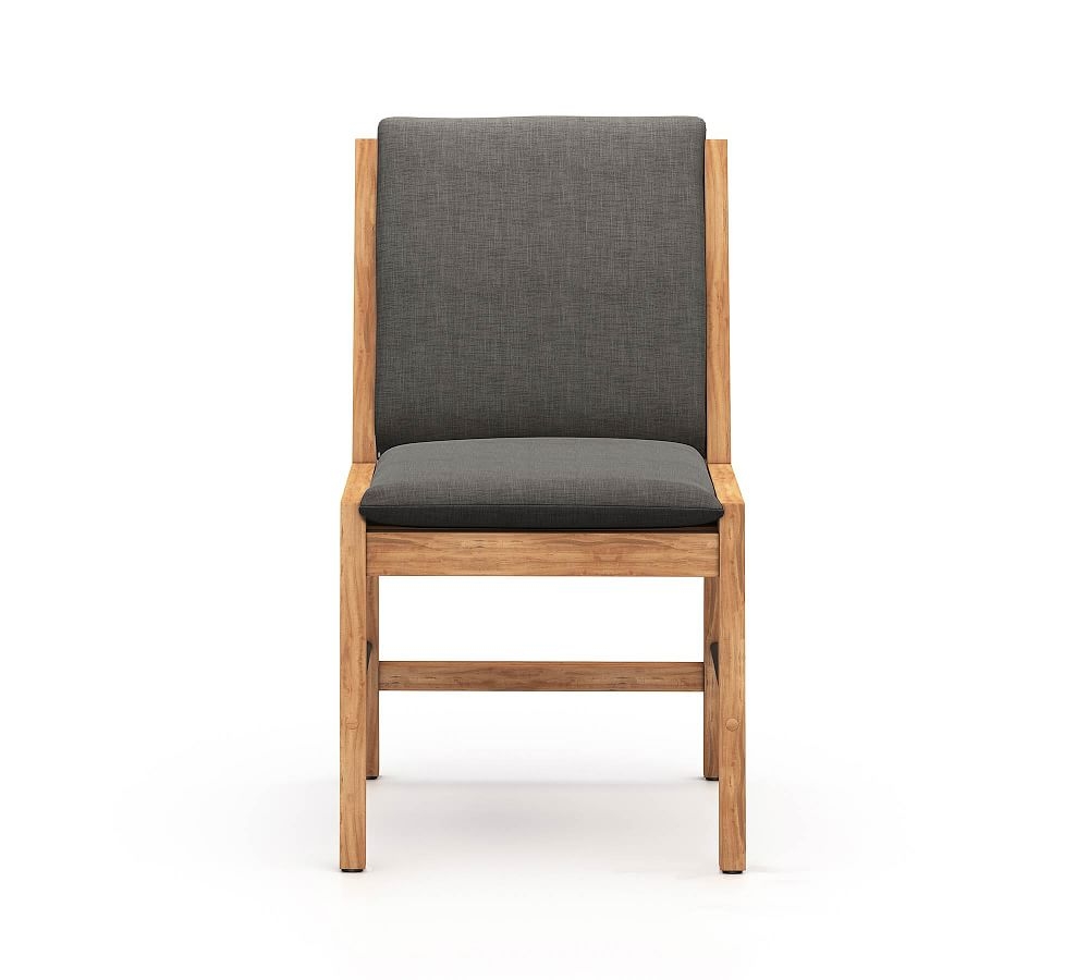 Pratchett FSC(R) Teak Dining Chair, Natural with Charcoal Cushion - Image 0