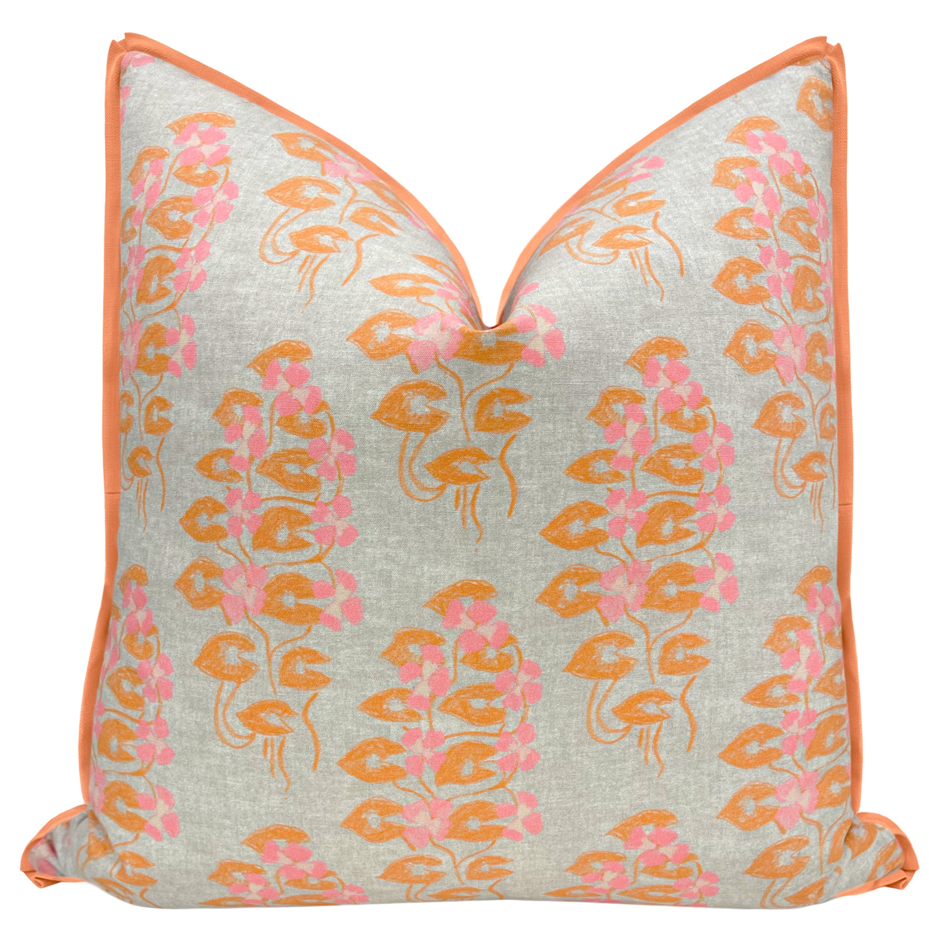 WILLOW // BURNT ORANGE | LULIE WALLACE - 20" X 20" / BUTTERFLY FLANGE / Spa Blue - Image 1