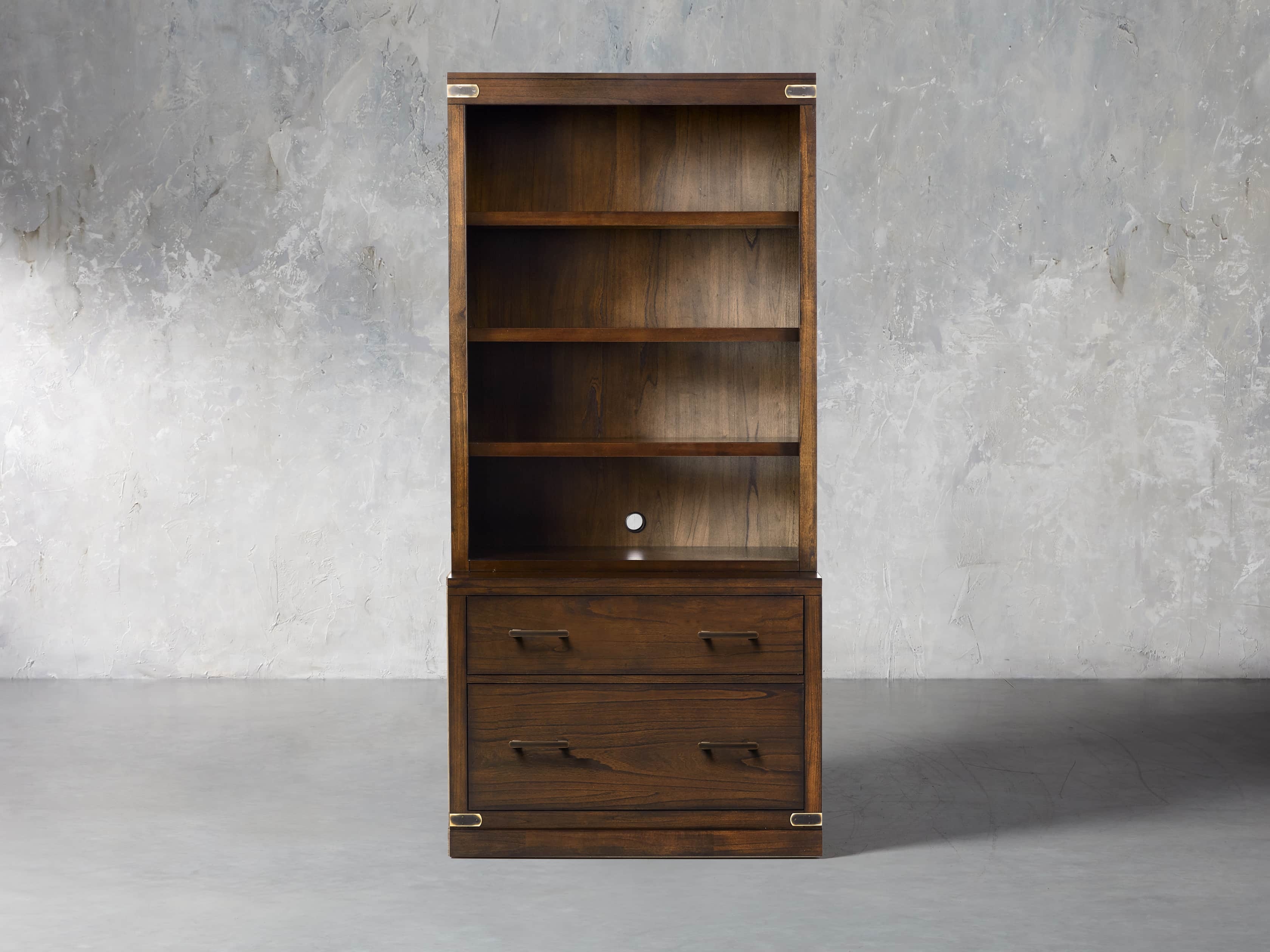 Tremont Modular Bookcase in Wood Single Brown  Midnight Java  - Image 0