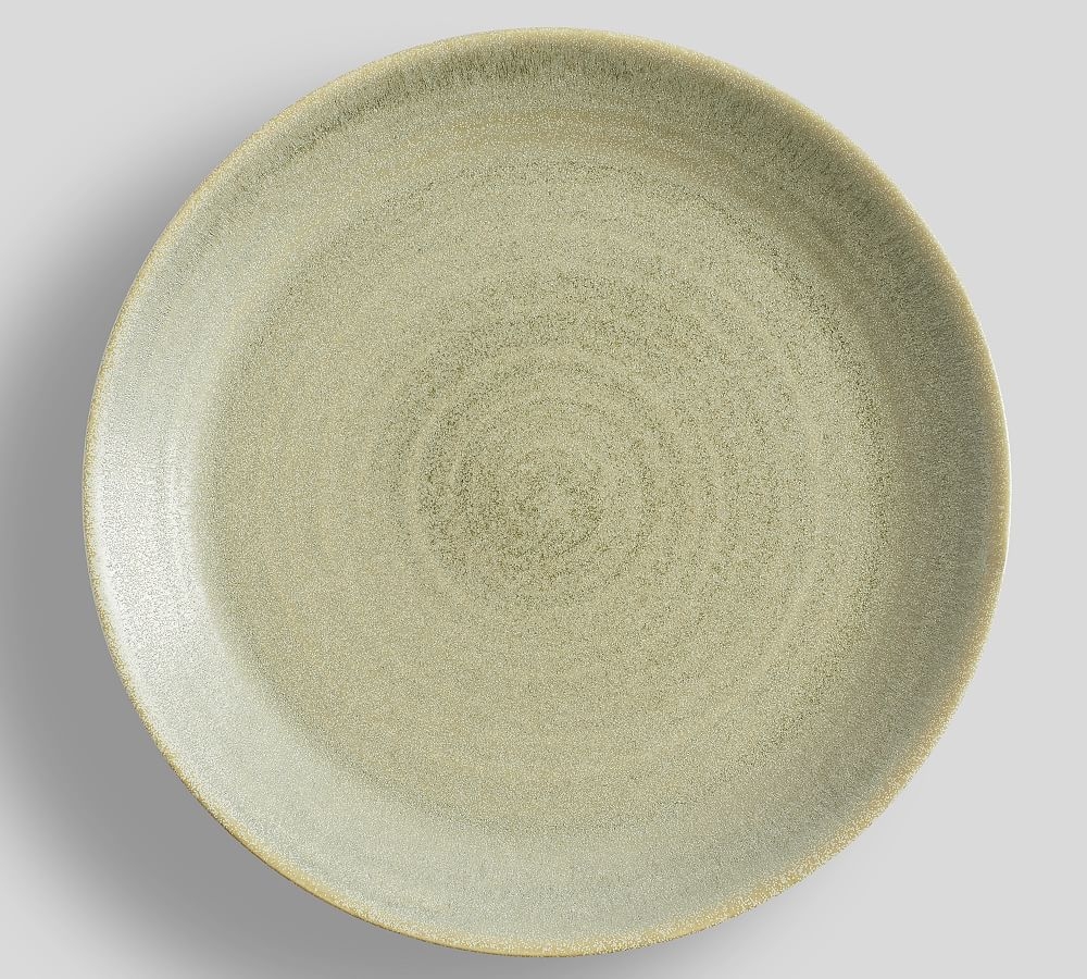Larkin Reactive Glaze Stoneware Dinner Plates, Set of 4 - Lichen Green - Image 0
