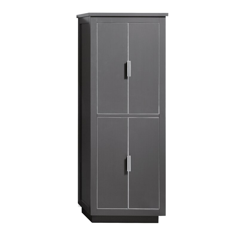 Avanity Allie Austen 24" W x 65" H Linen Tower Finish: Brushed Silver - Image 0