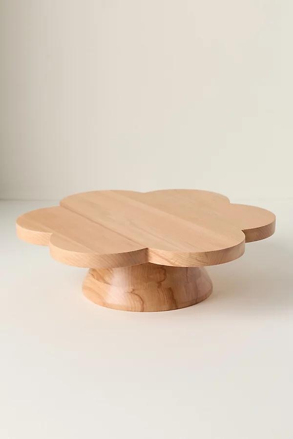 Flower Beech Wood Cake Stand - Image 0