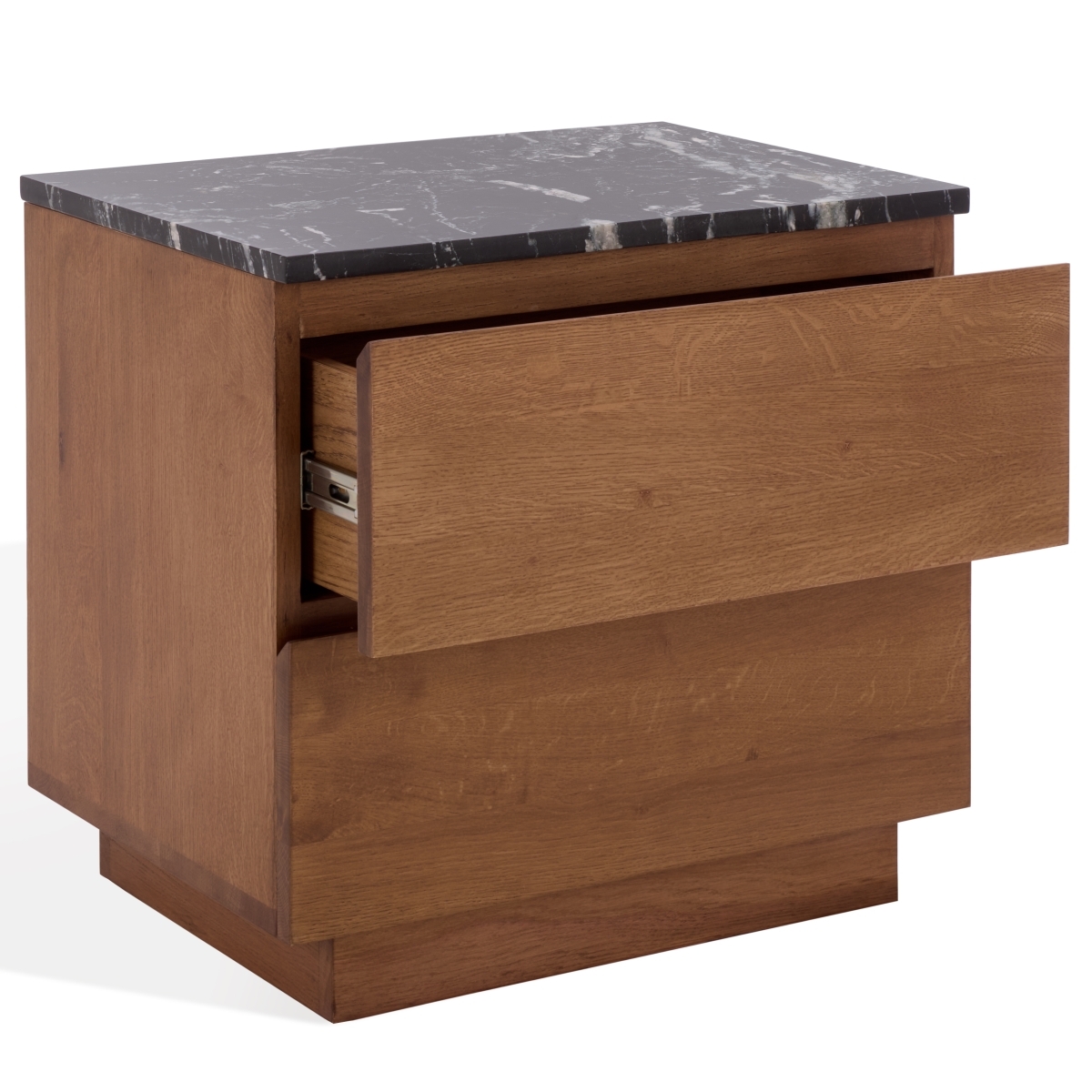 Lilybelle Marble Top Nightstand - Walnut / Black - Image 5