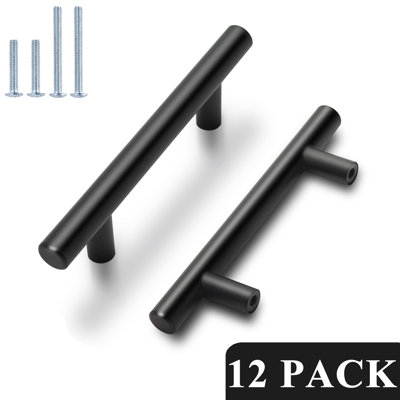 Probrico Modern Cabinet Pulls, Round Bar Drawer Handles,Stainless Steel Drawer Pulls,12 Pack - Image 0
