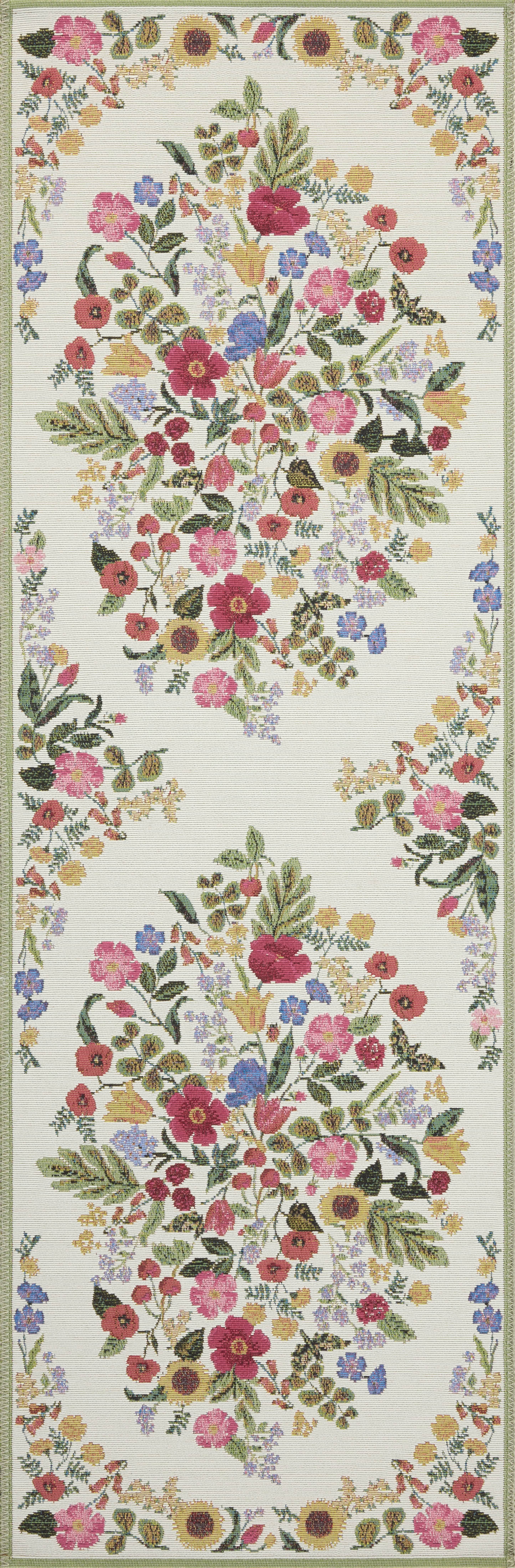 Rifle Paper Co. x Loloi Perennial Cream 6'-7" x 9'-4" - Image 3