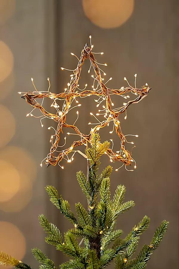 Twinkling Illuminated Vine Star Tree Topper - Image 0