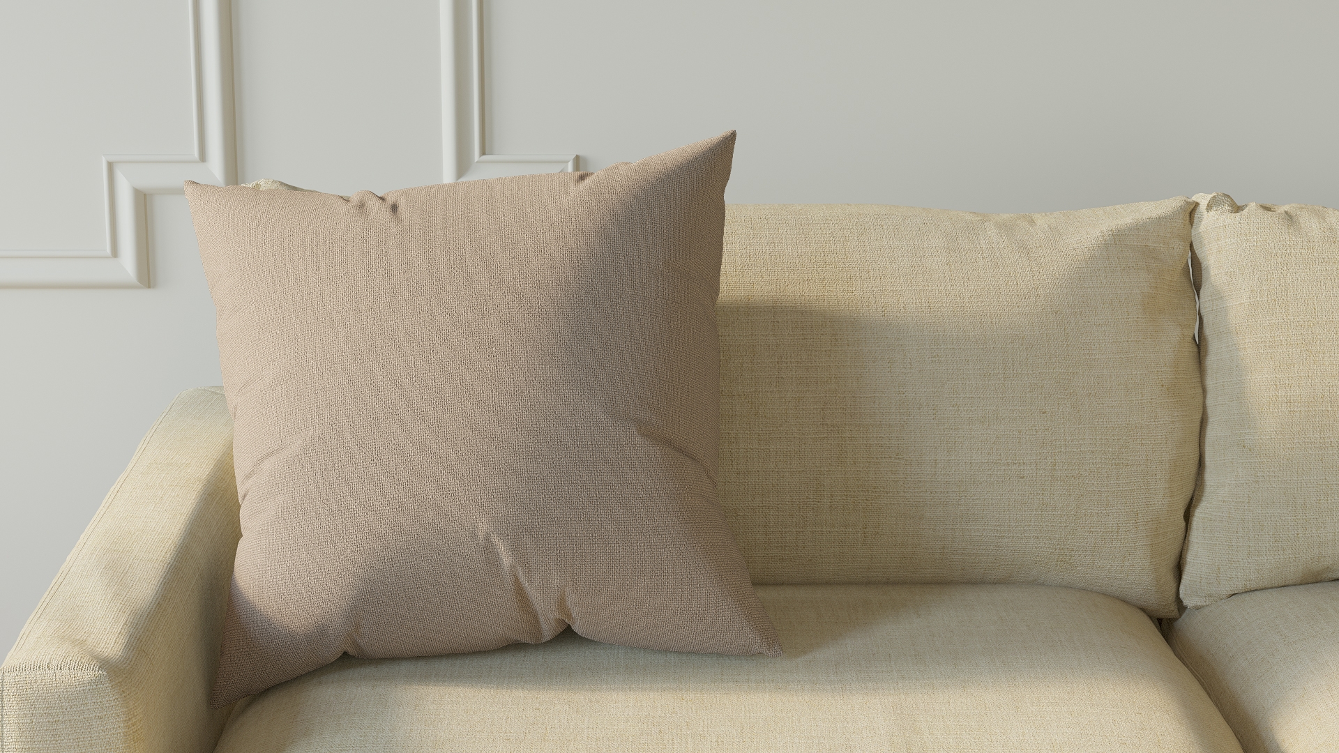 Throw Pillow 22", Husk Everyday Linen, 22" x 22" - Image 2