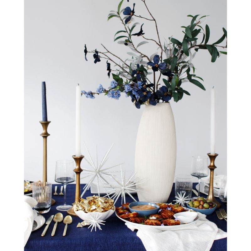 Alura Low-Wide Cream White Porcelain Vase - Image 1