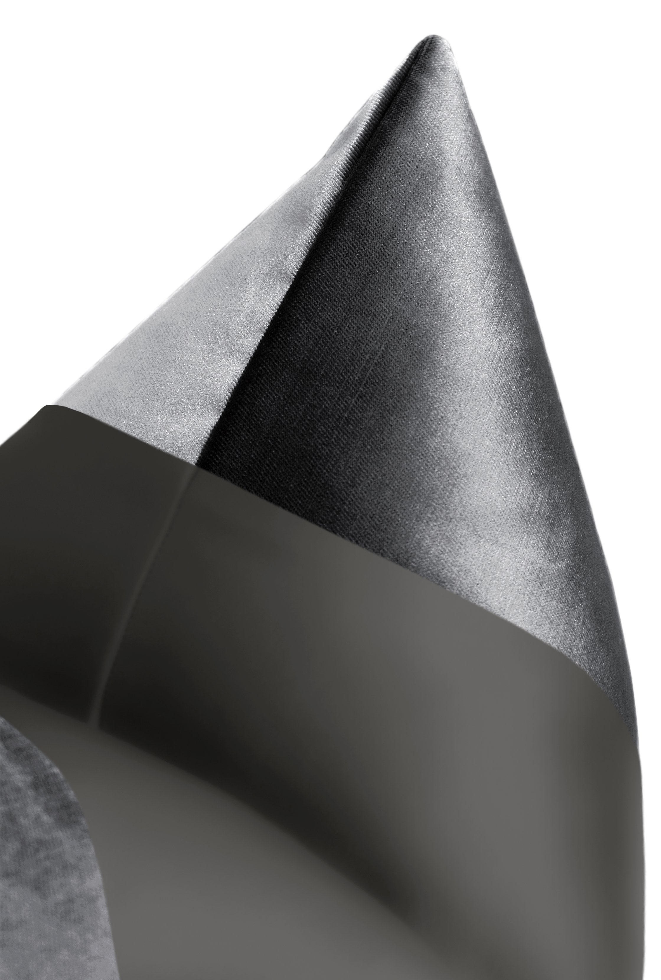 PANEL MONOCHROMATIC :: FAUX SILK VELVET // GRAPHITE - XL LUMBAR 14" X 48" - Image 2