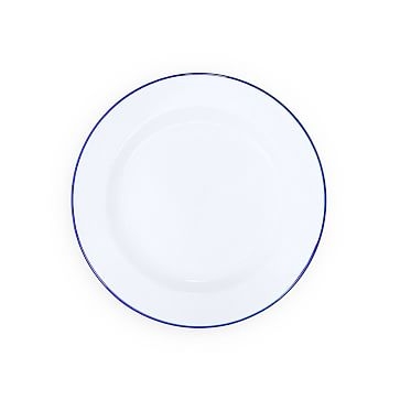 Vintage Salad Plate, White/Red Rim, Set of 4 - Image 2
