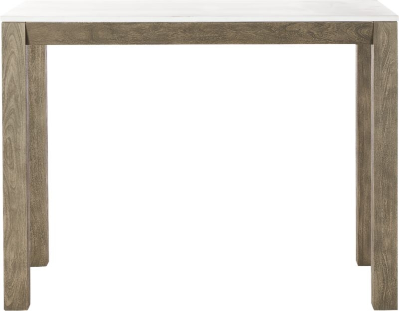 Palate Grey Marble 36" Rectangular Counter Table - Image 1