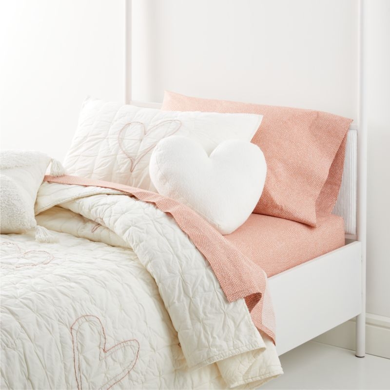 XO Heart-Shaped Kids Throw Pillow by Leanne Ford - Image 9