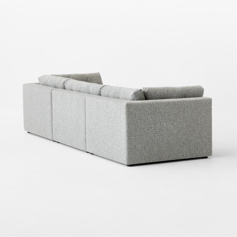 Sohla 3-Piece Grey Boucle Sectional Sofa - Image 4