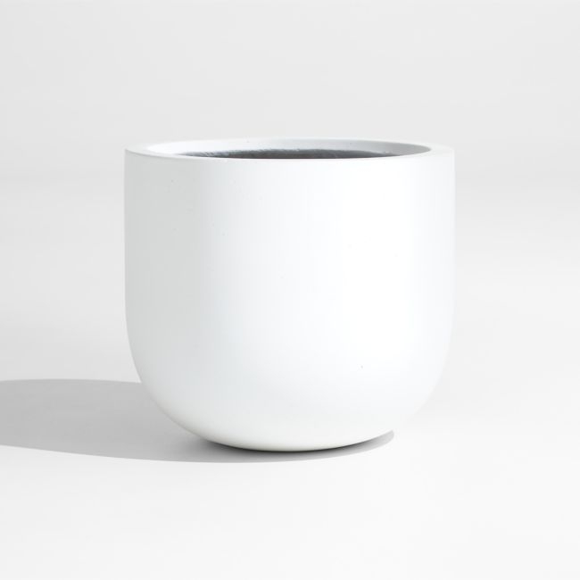 Junio Small White Planter 13" - Image 0