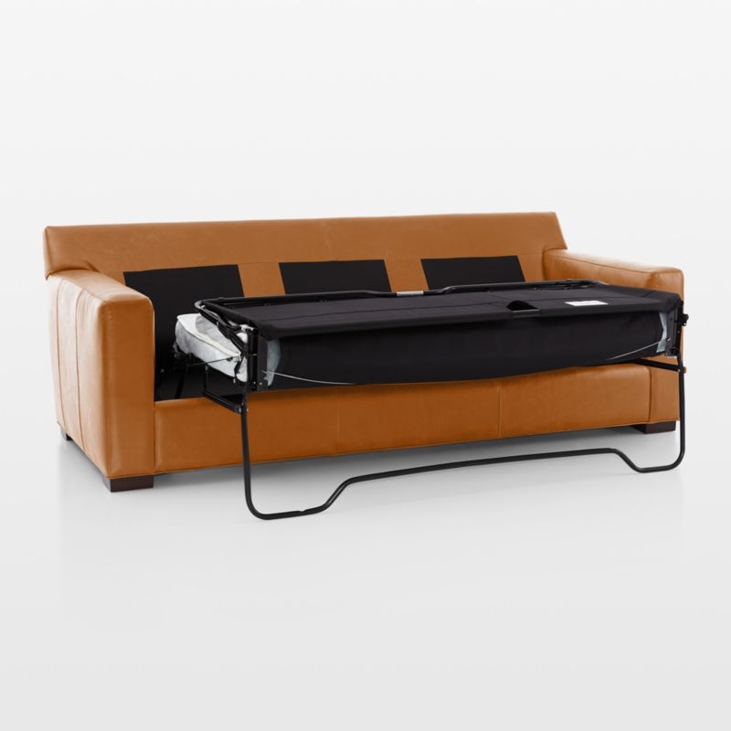 Axis 3-Seat 88" Leather Queen Sleeper Sofa with Air Mattress - Image 4