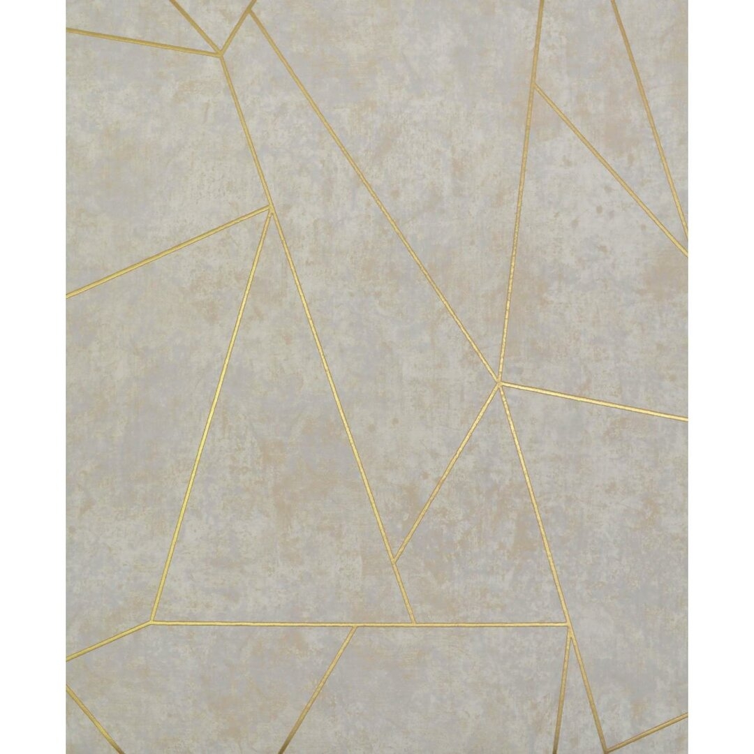 Antonia Vella Nazca Metallic Wallpaper Roll, Neutral & Gold, 393.6" x 20.8'' - Image 0