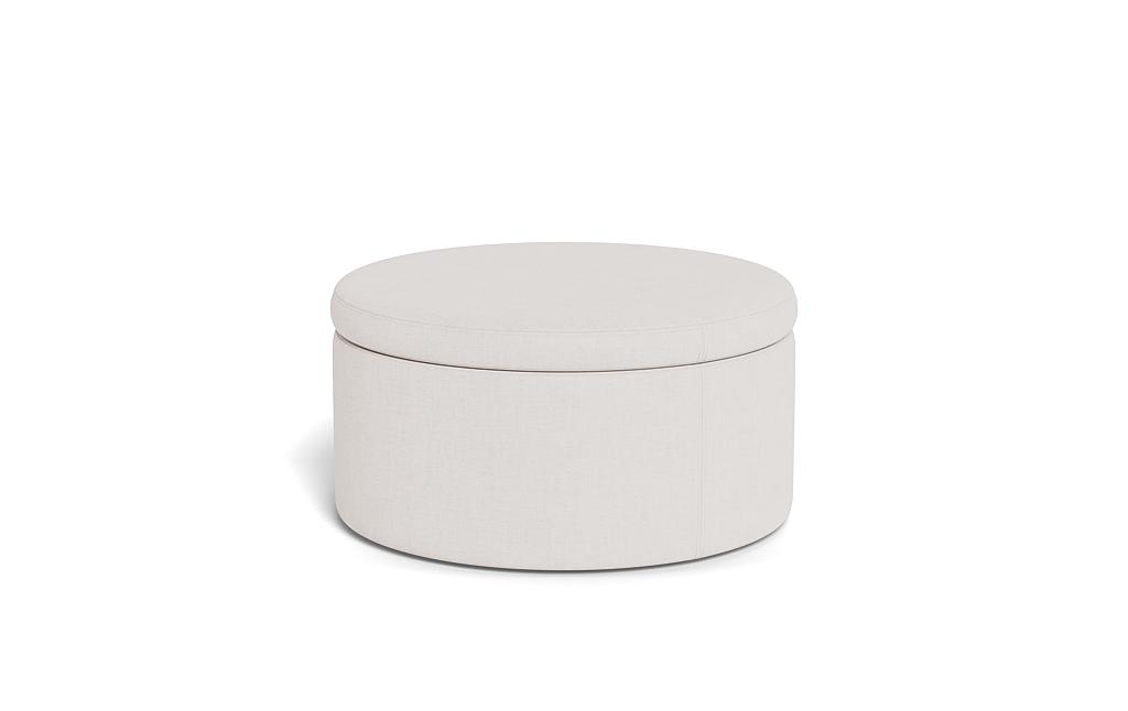 Colten Round Storage Coffee Table Ottoman - Image 2