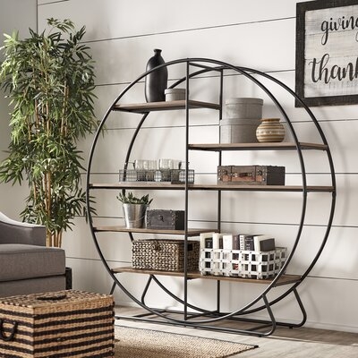 Bulle 61.75'' H x 60.7'' W Steel Etagere Bookcase - Image 0
