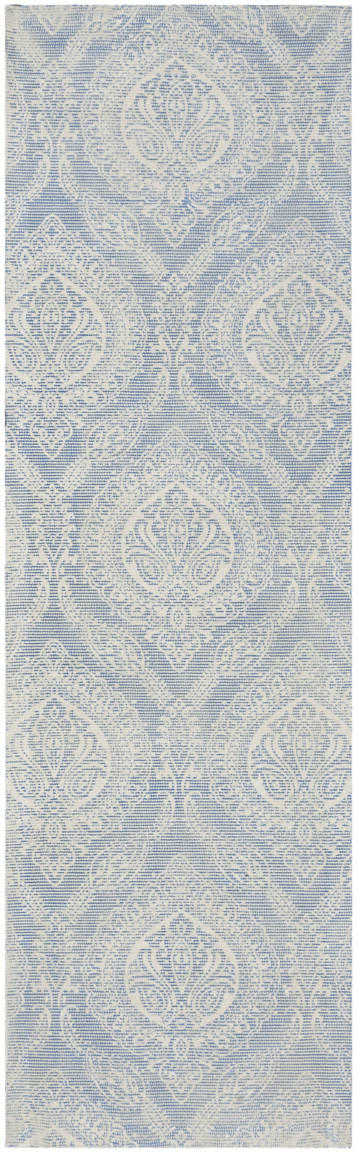 Arlo Home Hand Loomed Area Rug, MRB405M, Blue/Ivory,  2' 3" X 8' - Image 0